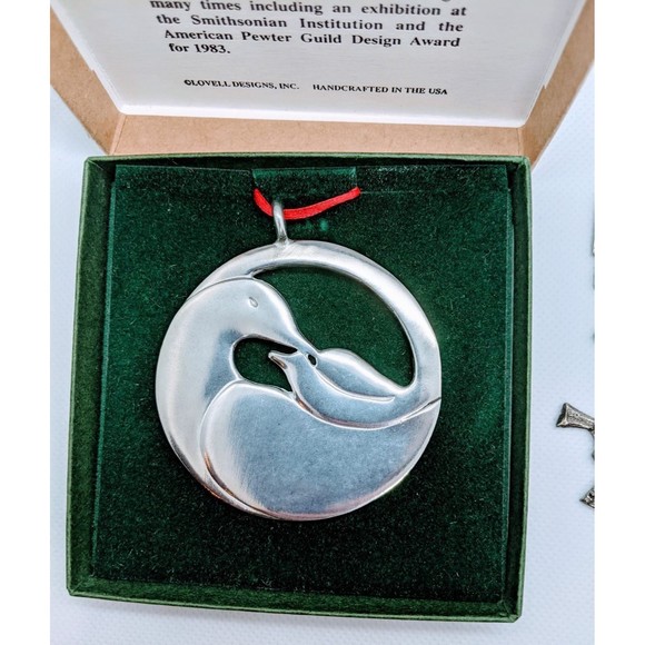 3 Pewter Ornaments 1 New In Box Signed Ken Kantro Lovell & Vintage Holiday LOT - Picture 7 of 9